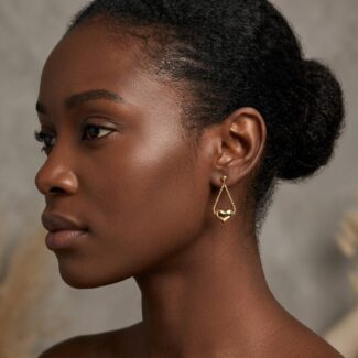 DROP-HEART EARRING